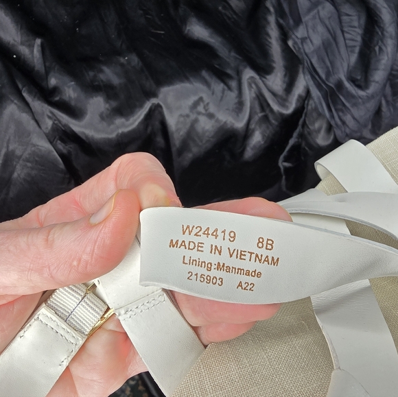 Cole Haan White Strappy Wedge Sandals - Picture 8 of 9